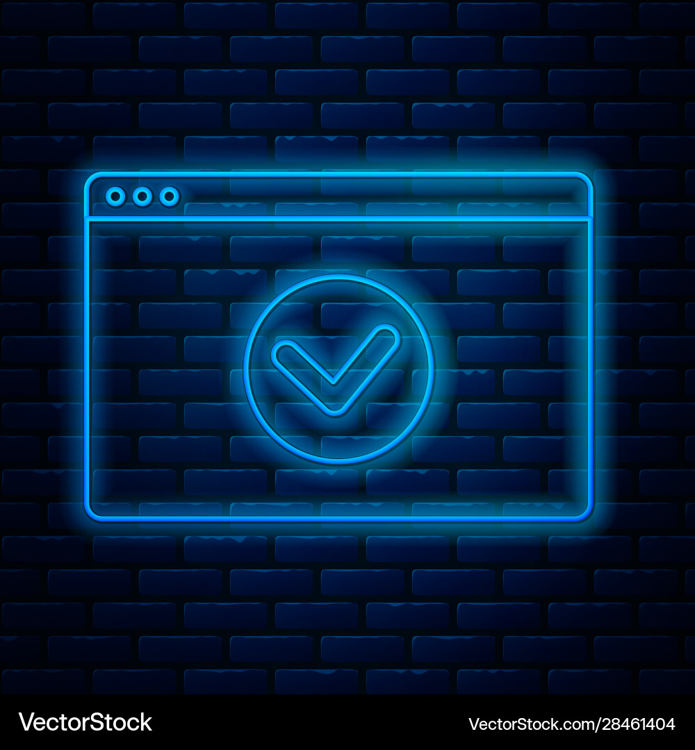 Glowing neon line secure your site with https ssl Glowing neon line secure your site with https ssl vector image