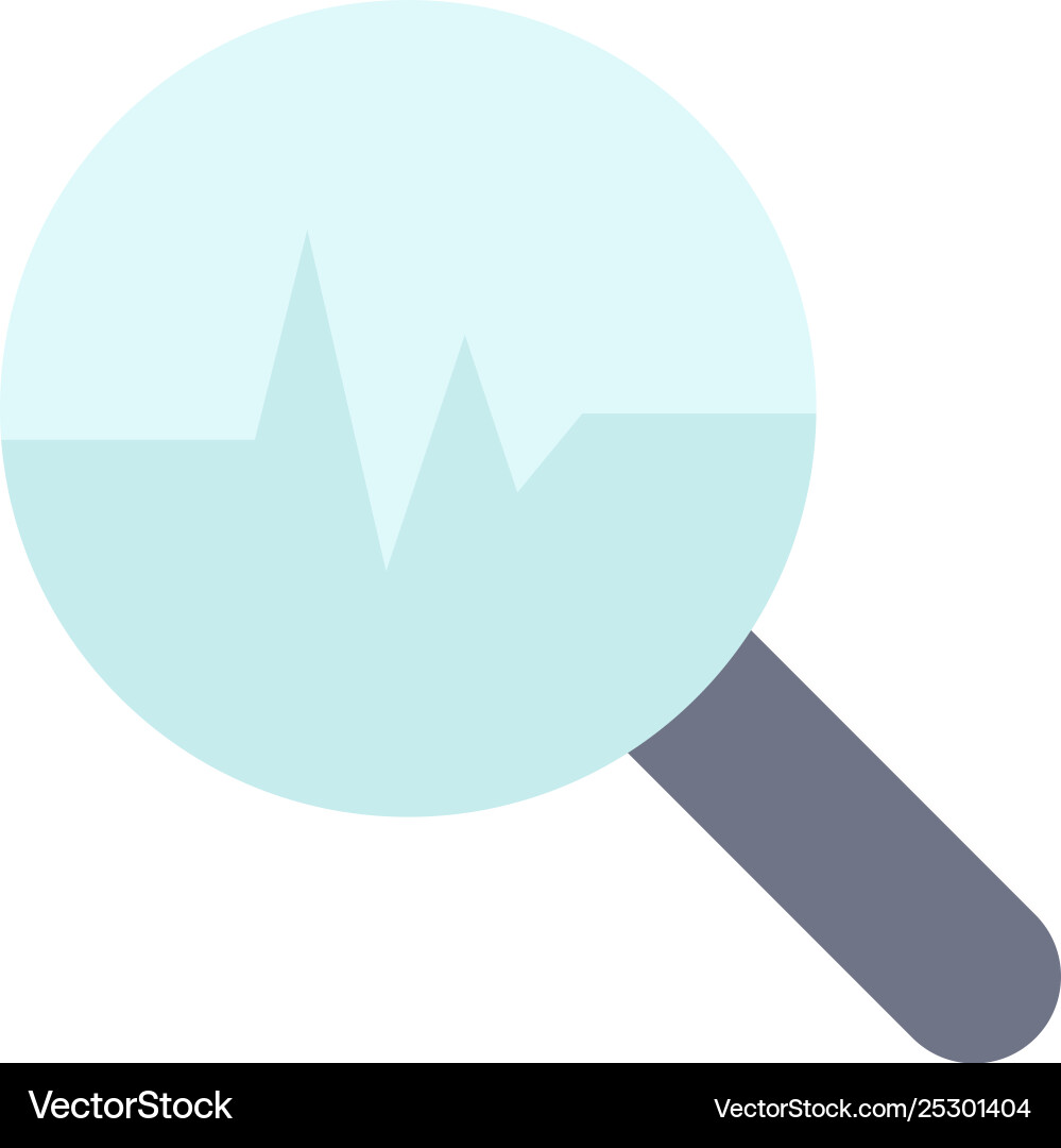 Graphic info graphics graph search chart flat Vector Image