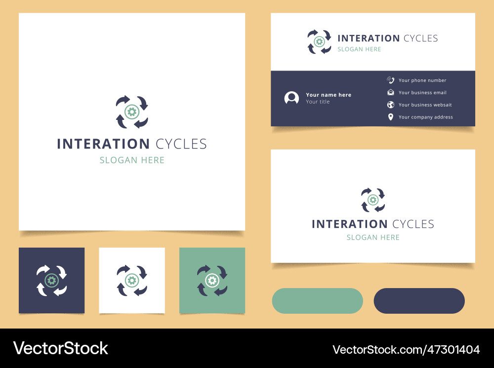 Interaction cycles logo design with editable Interaction cycles logo design with editable vector image