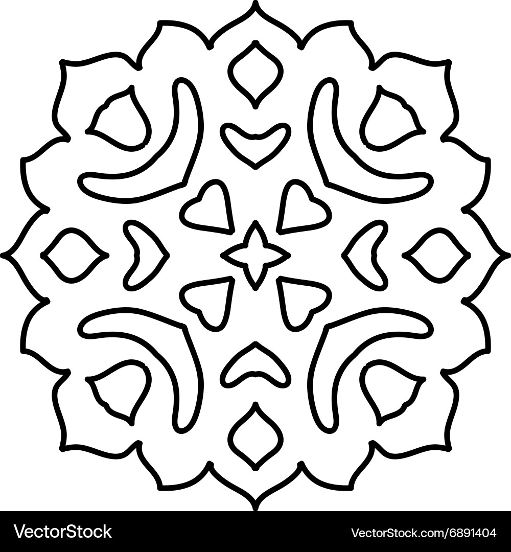 Isolated snowflake pattern on white background vector image