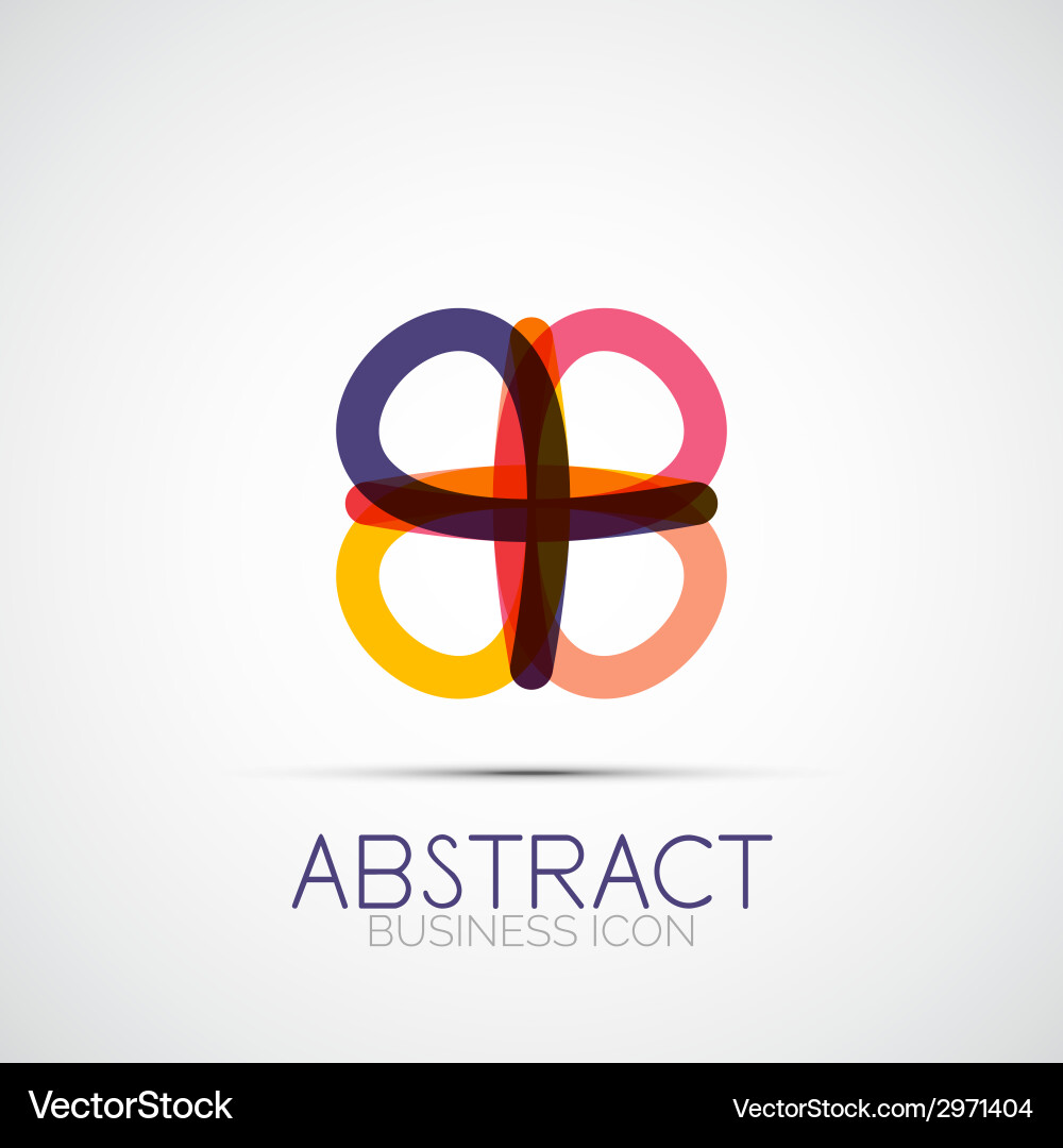 Line design loop logo vector image