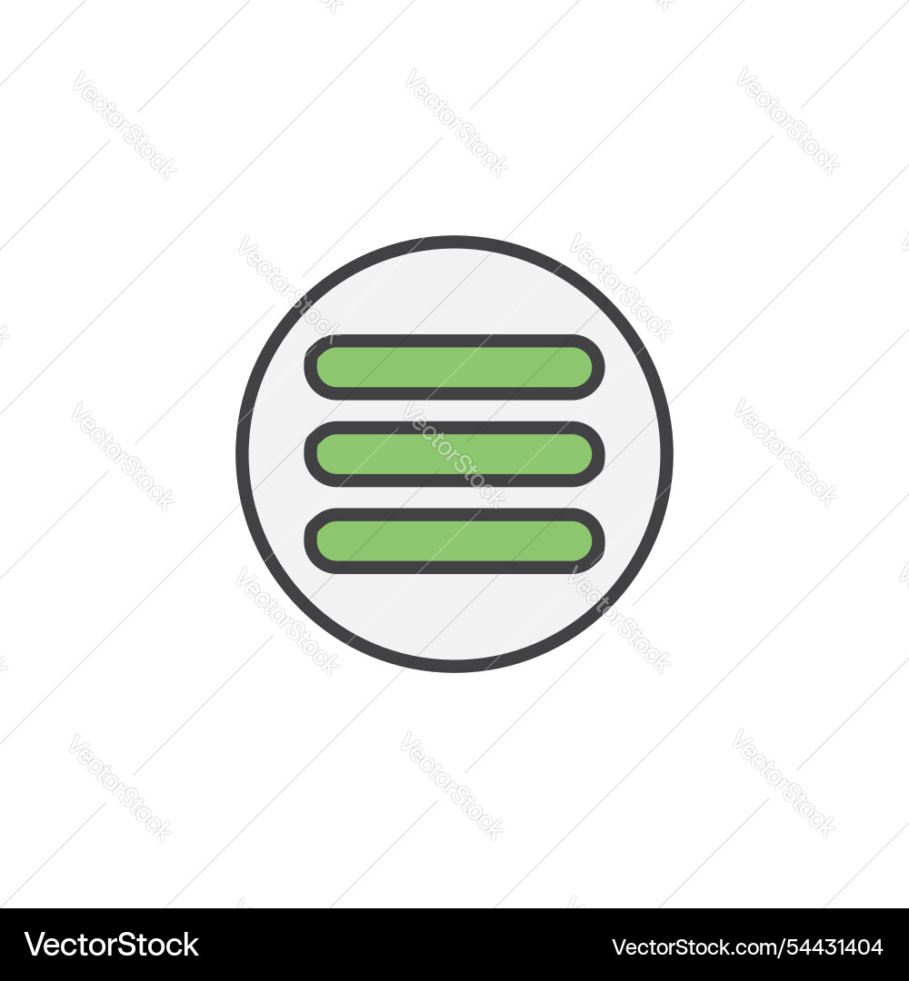Menu icon in colored version Menu icon in colored version vector image