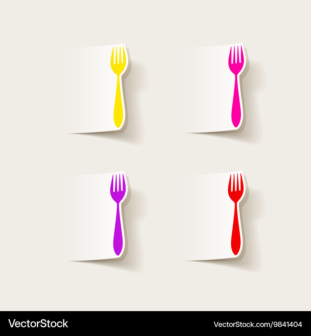 Realistic design element fork vector image