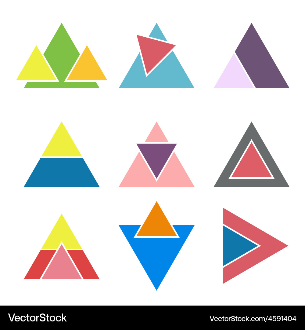 Set of geometric logotypes design elements Vector Image