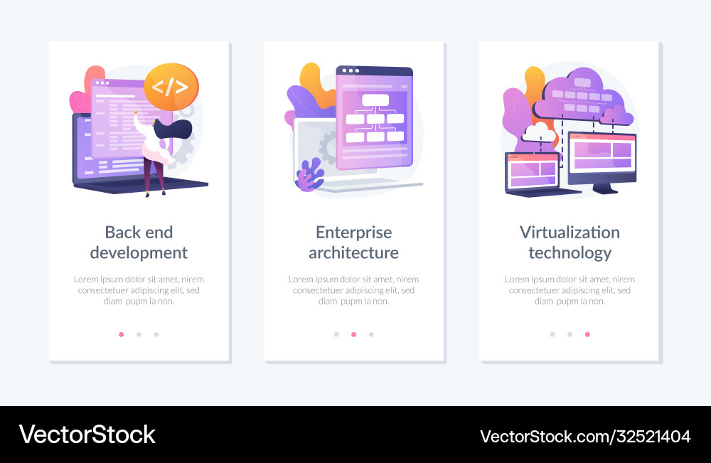 Software development process app interface Software development process app interface vector image