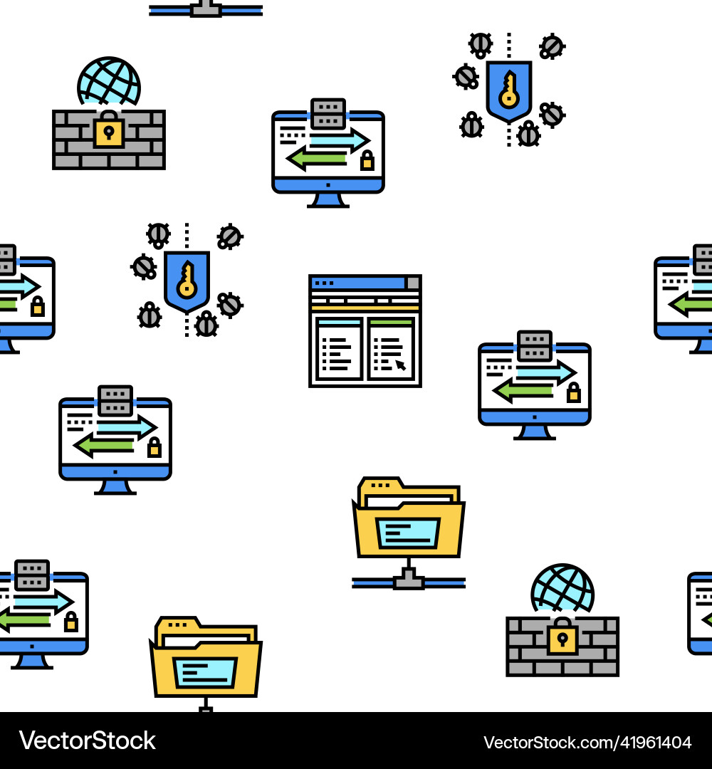 Ssh sftp Dateiübertragung Protokoll Icons gesetzt Ssh sftp Dateiübertragung Protokoll Icons gesetzt vektorbild