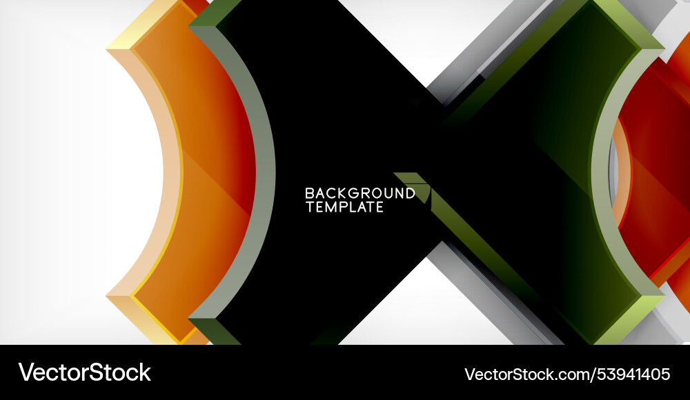 Arrow with round elements color geometric shapes Vector Image