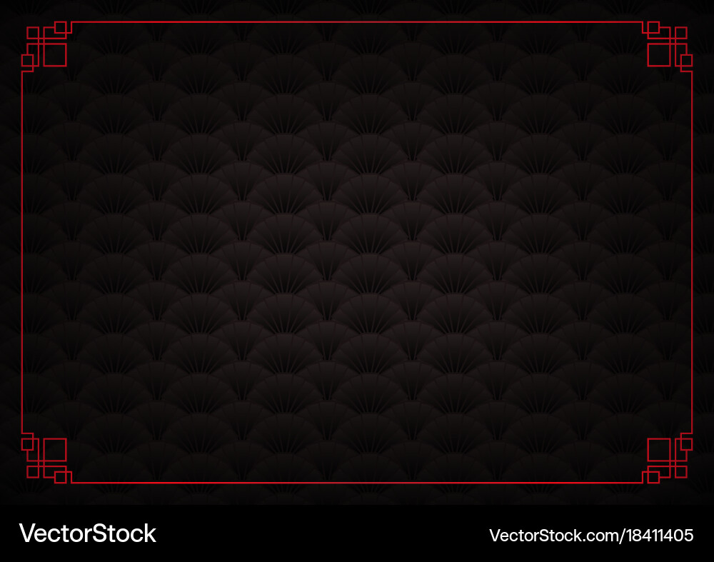 Black shell overlap chinese abstract background Vector Image