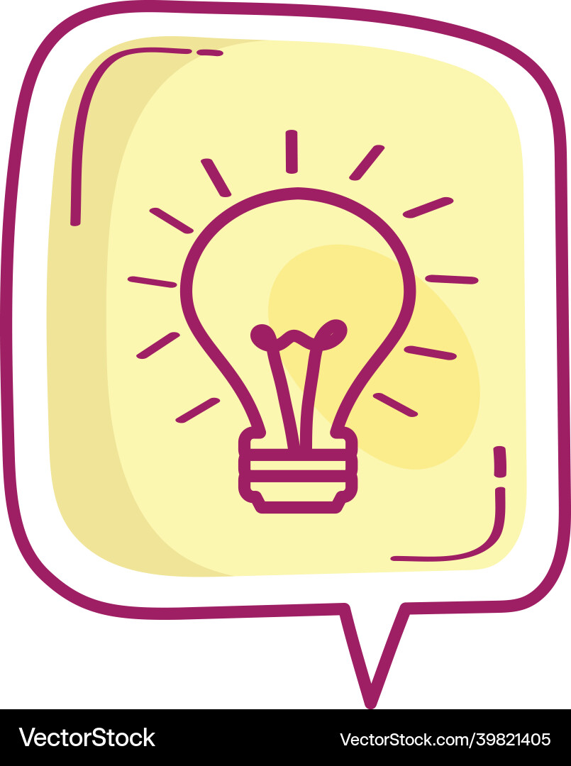Bubble with bulb vector image