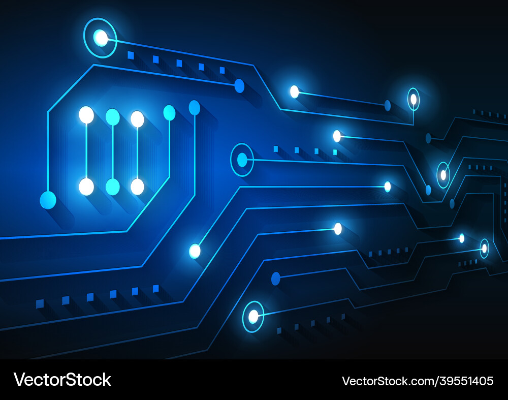 Circuit technology background with hi-tech digital Circuit technology background with hi-tech digital vector image