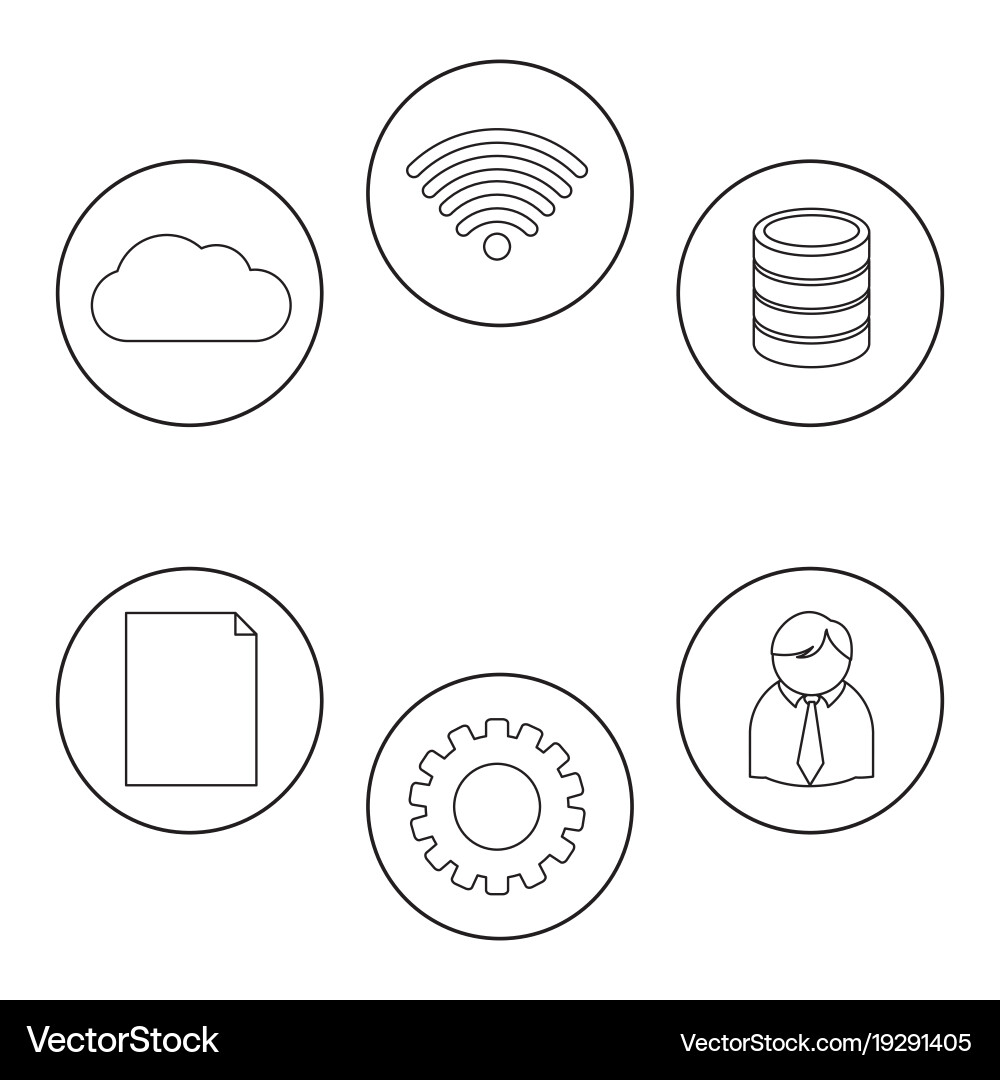 Data center icon set design Vector Image