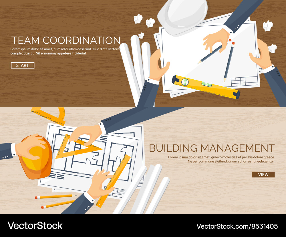 Engineering and architecture vector image