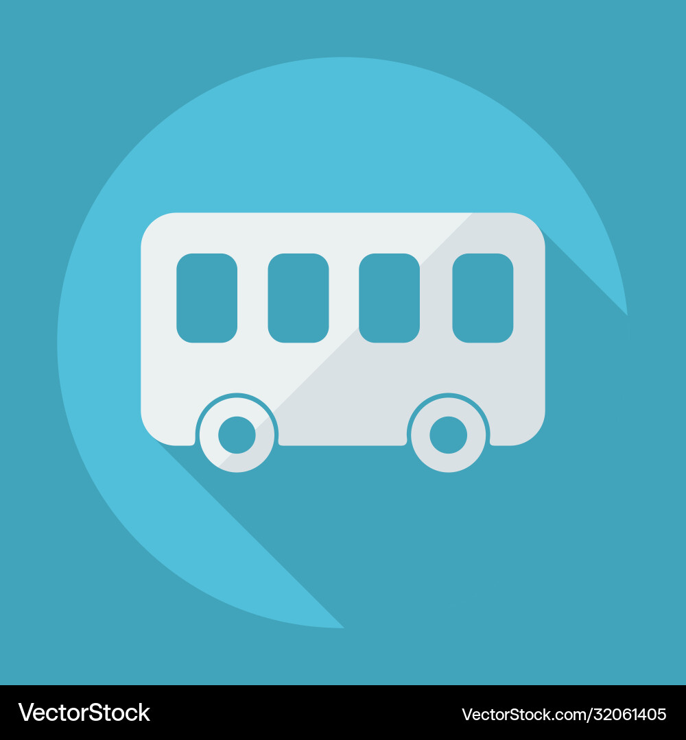 Flat modern design with shadow bus Flat modern design with shadow bus vector image
