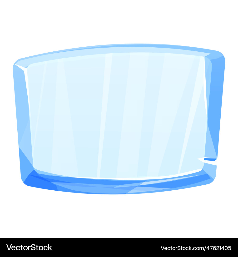 Ice button frozen frame level menu in cartoon Ice button frozen frame level menu in cartoon vector image