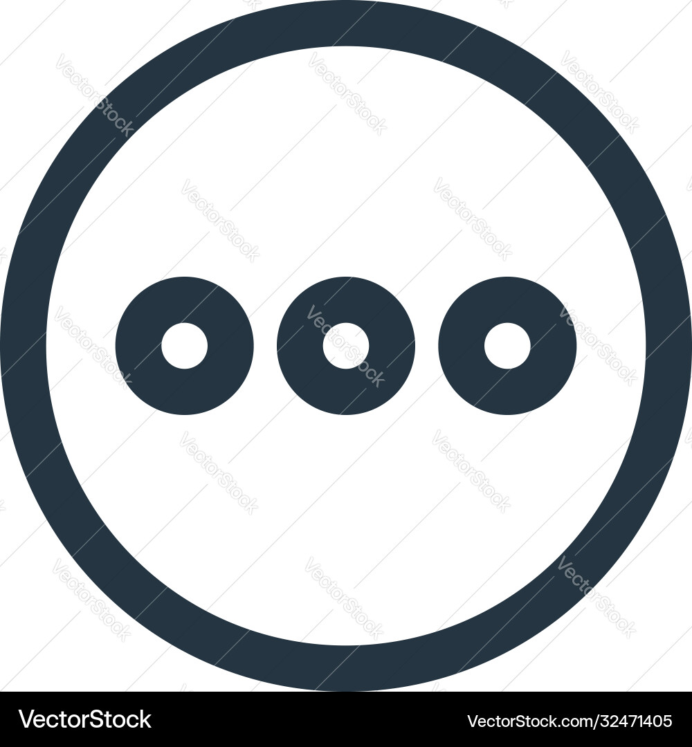 More icon editable stroke linear symbol More icon editable stroke linear symbol vector image