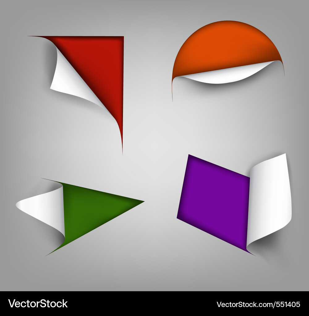 Paper Corner Sheets Vector Image