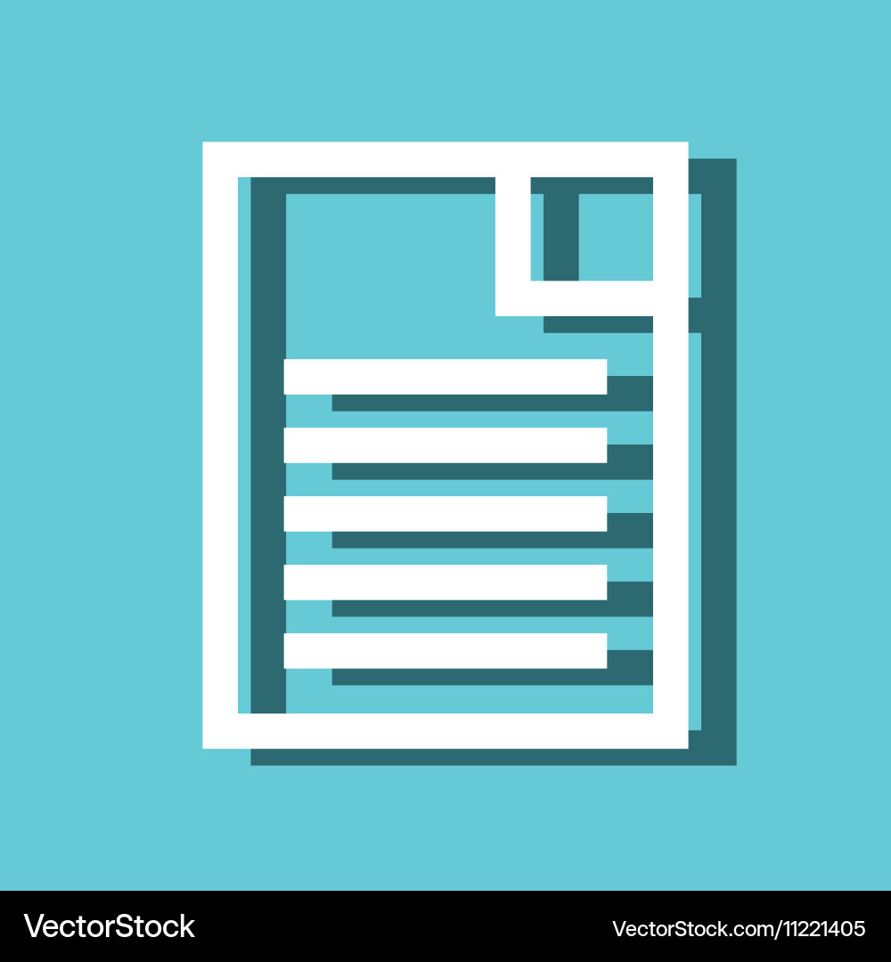 Paper document file isolated icon Vector Image