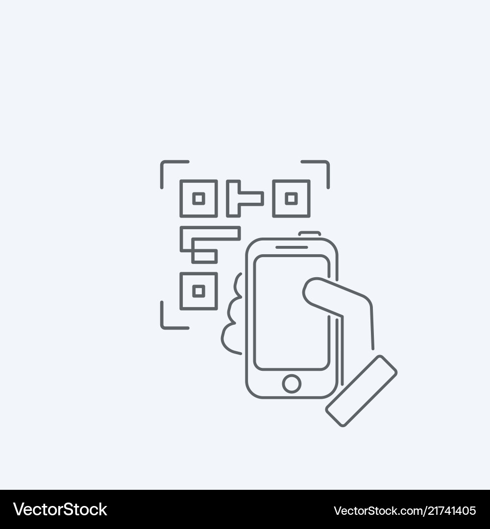 Photographing qr code Photographing qr code vector image