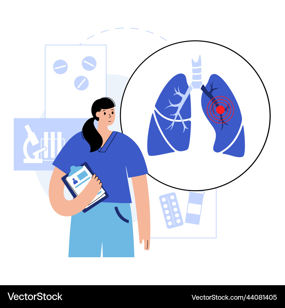 Pulmonary Embolism - Blood Clot Vector Image