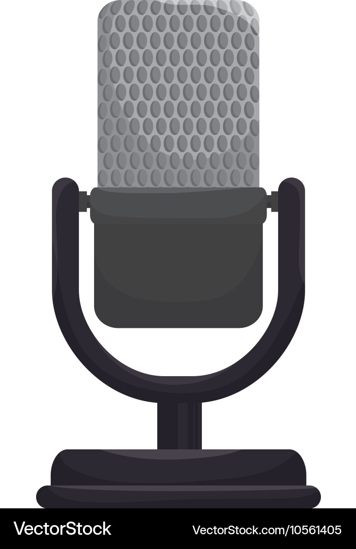 Radio microphone communication technology device Vector Image