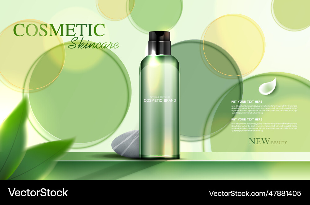 Refreshing cosmetics or skin care product ads Refreshing cosmetics or skin care product ads vector image