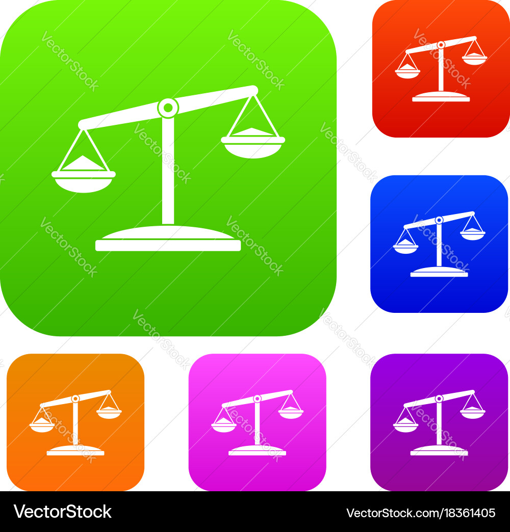 Retro scales set color collection vector image