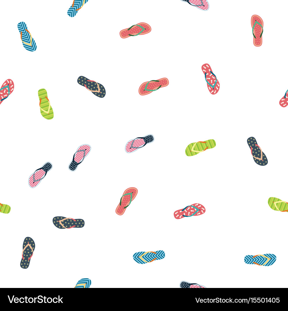 Seamless pattern flip flops Vector Image