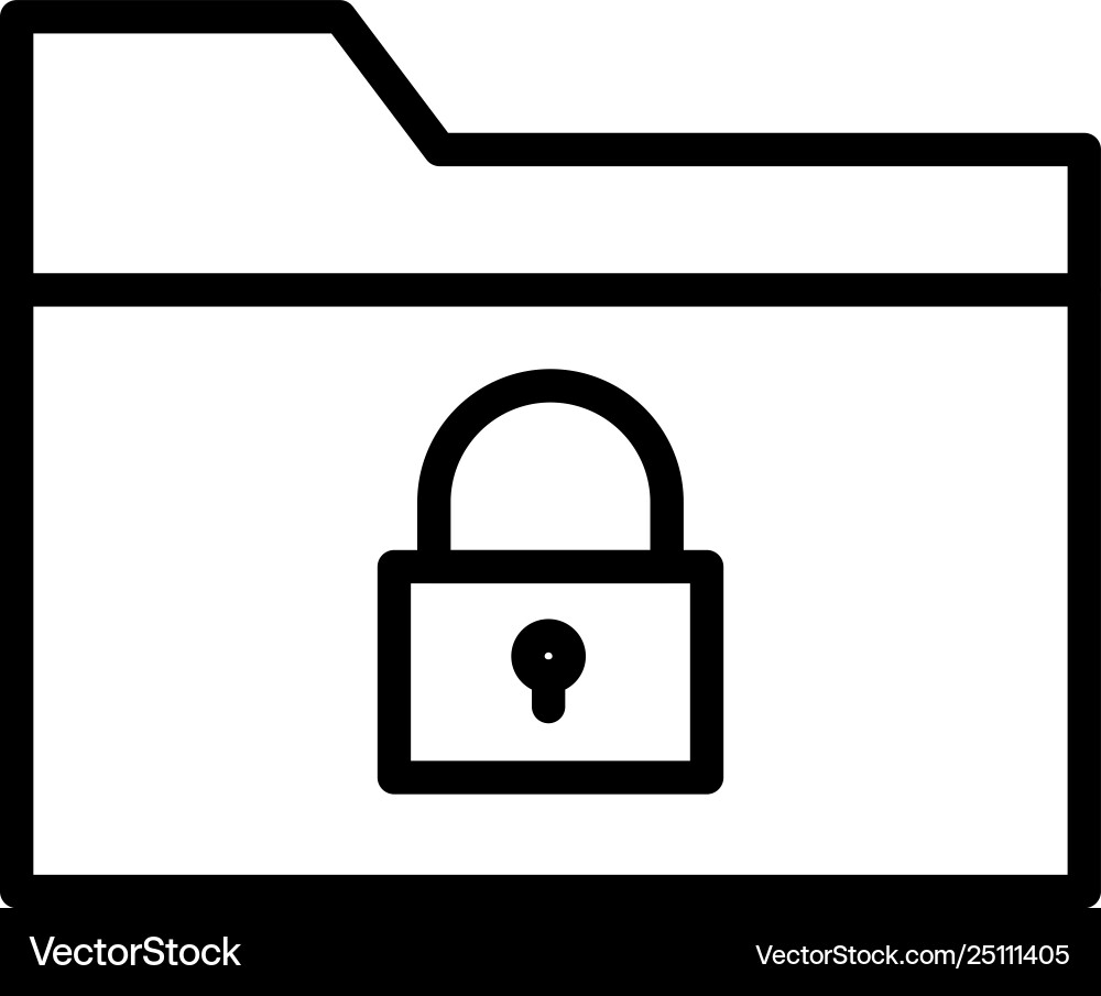 Secure folder vector image