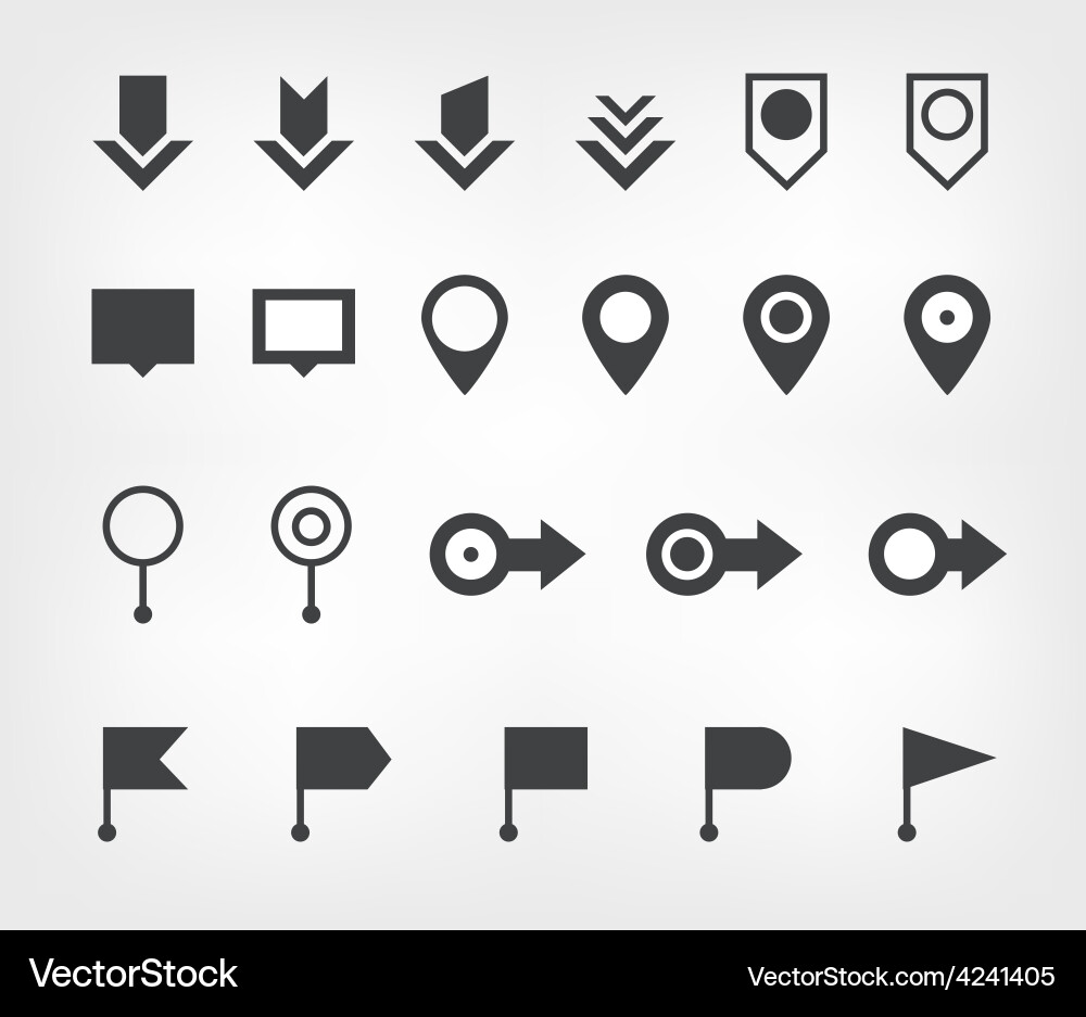 Set of navigation icons vector image