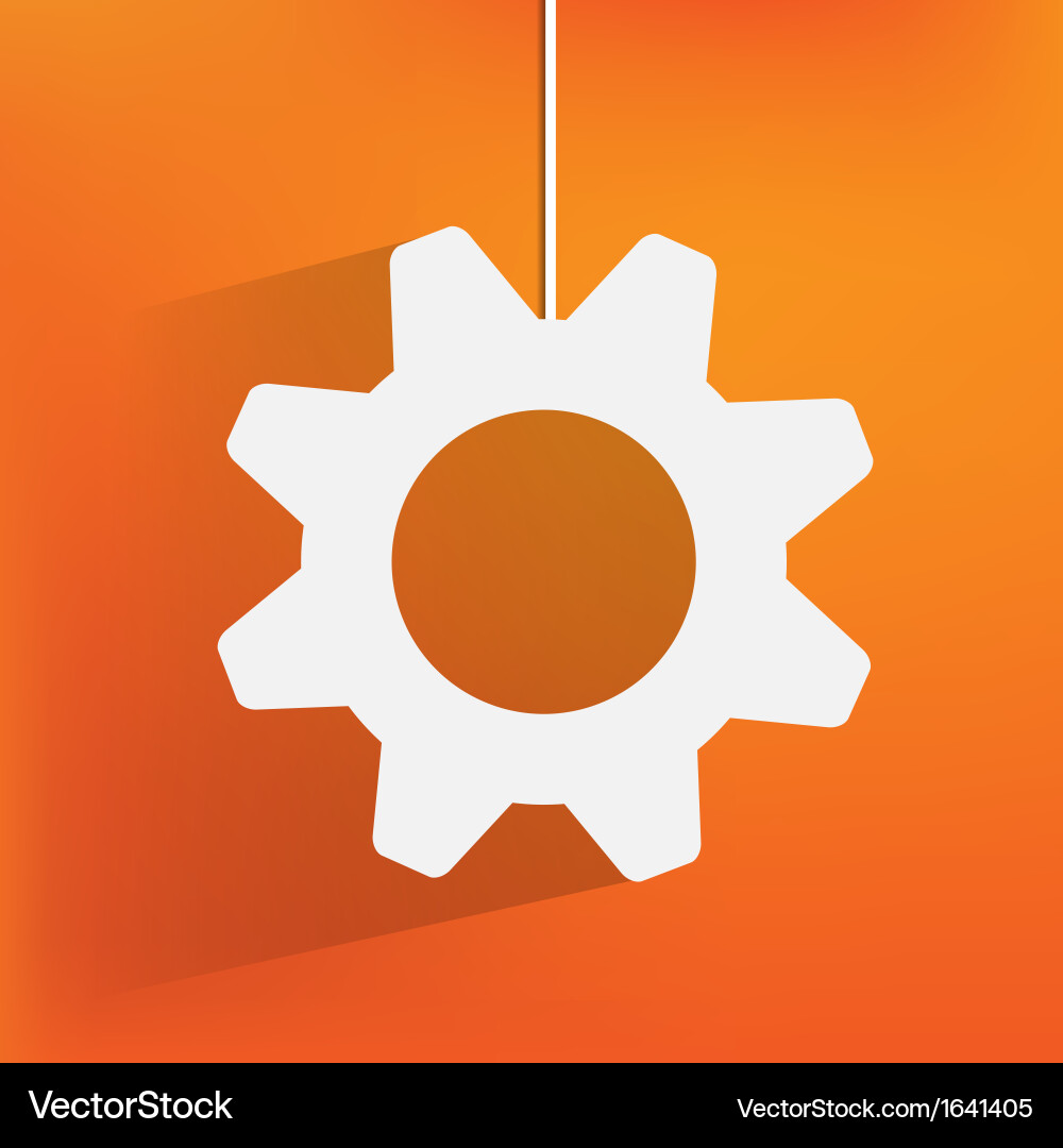 Settings web icon flat design vector image