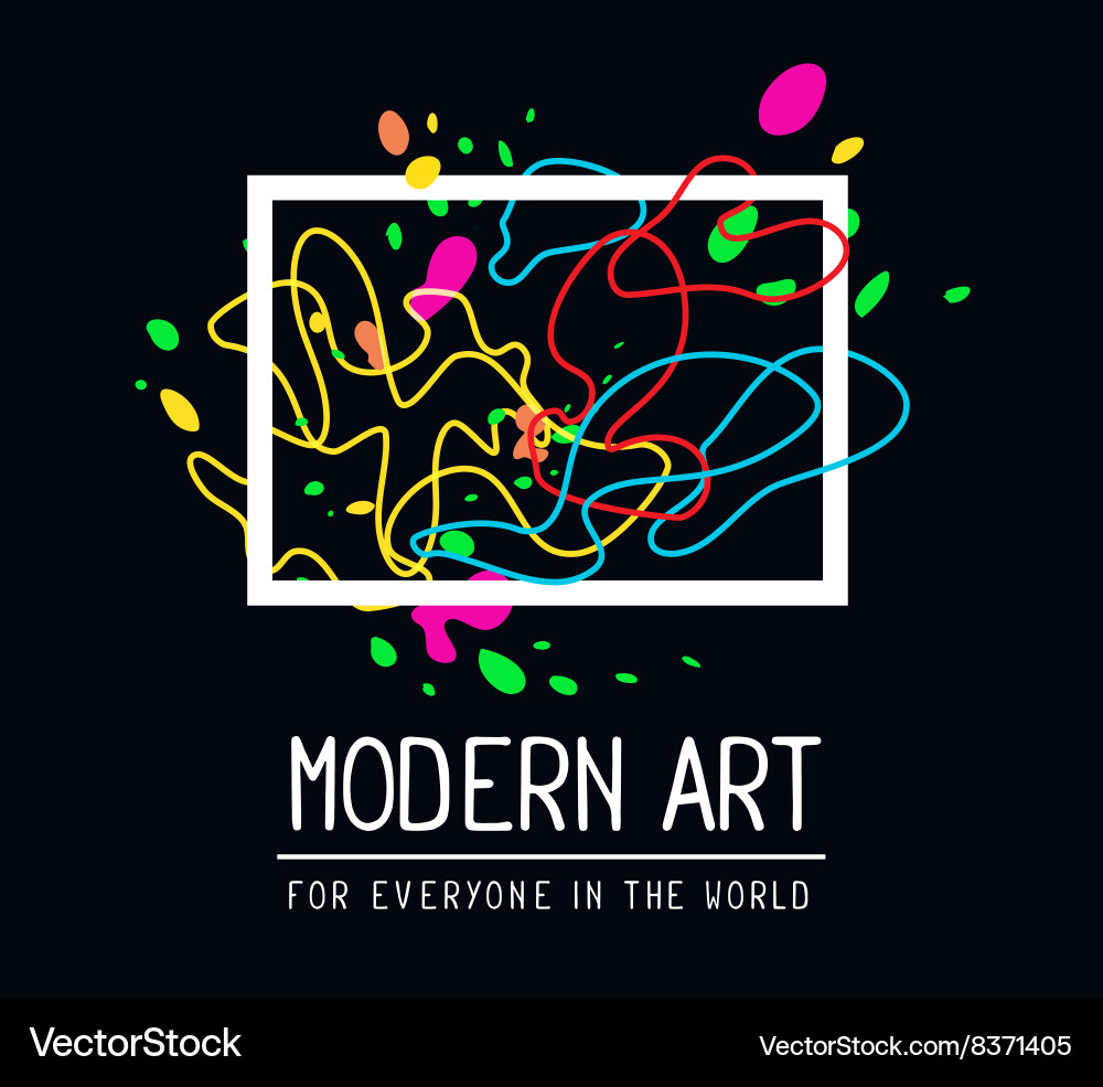 Simple white rectangular frame within col vector image