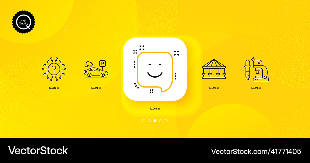 Smile parking security and question mark minimal Smile parking security and question mark minimal vector image
