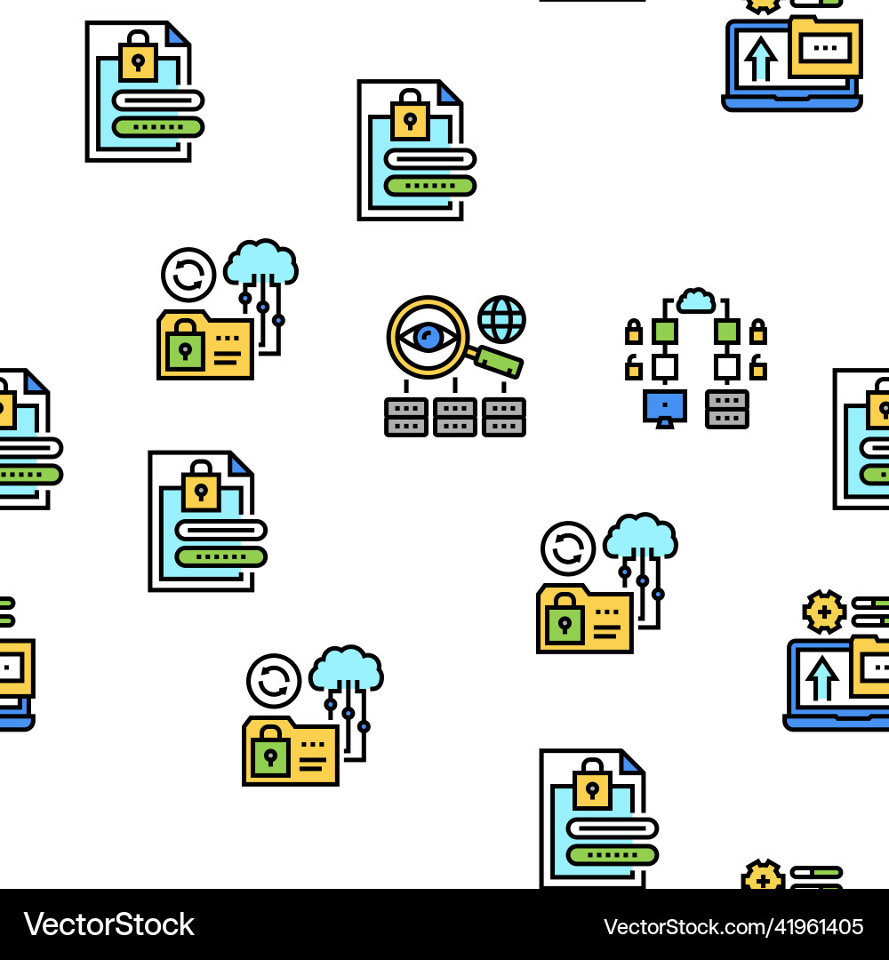 Ssh sftp file transfer protocol icons set Ssh sftp file transfer protocol icons set vector image