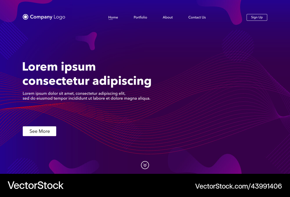 Abstract background website landing page template Abstract background website landing page template Vector Image