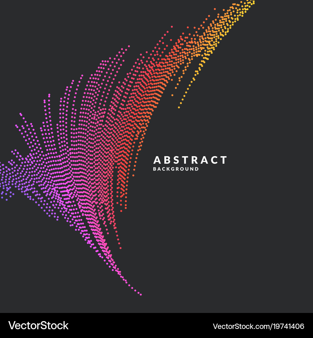 Abstract background with a colored dynamic vector image