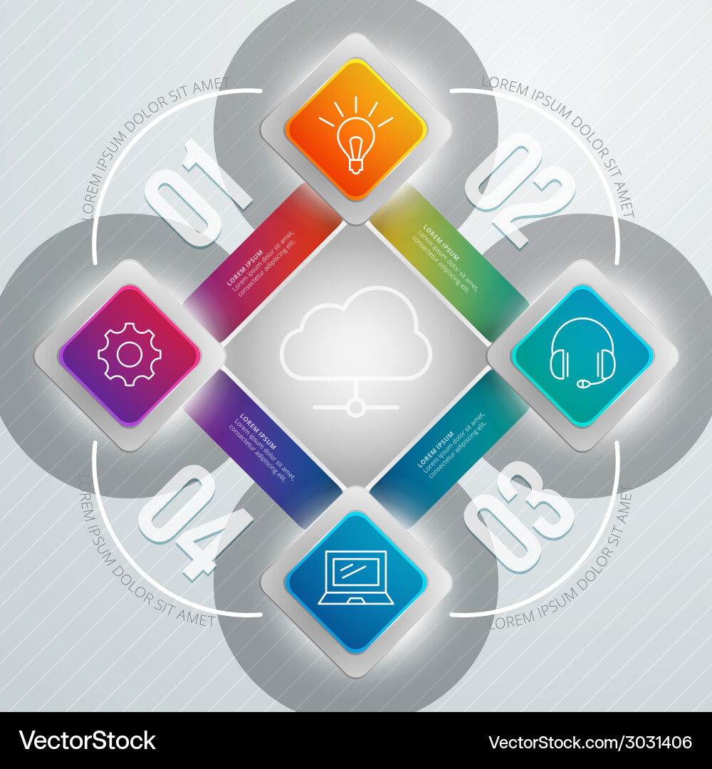 Abstract infographic design workflow layout Vector Image