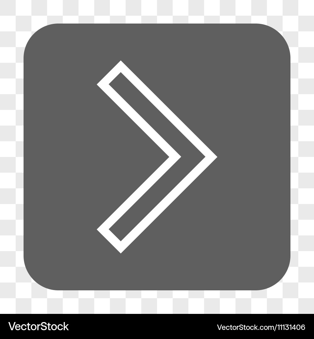 Arrowhead right rounded square button Vector Image