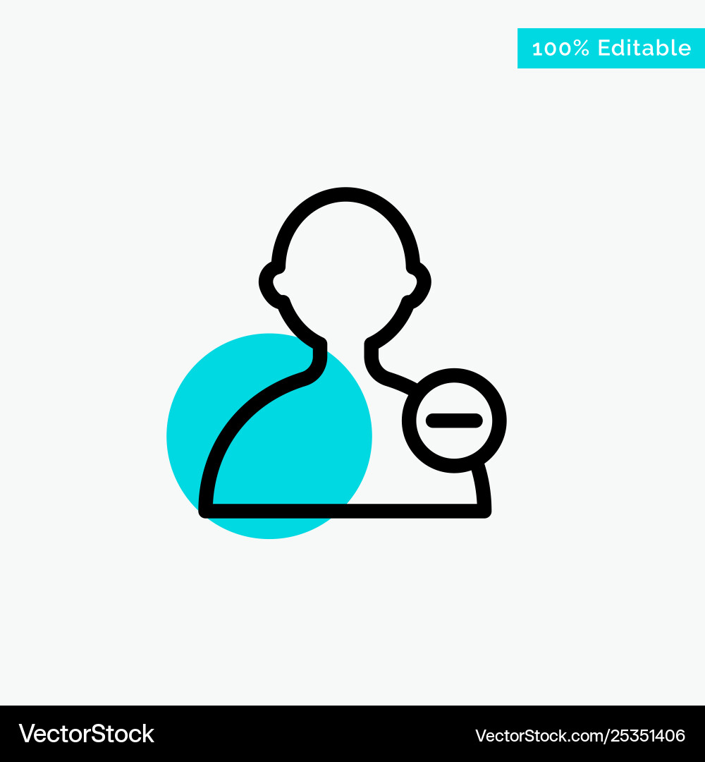 Basic interface user turquoise highlight circle Basic interface user turquoise highlight circle vector image