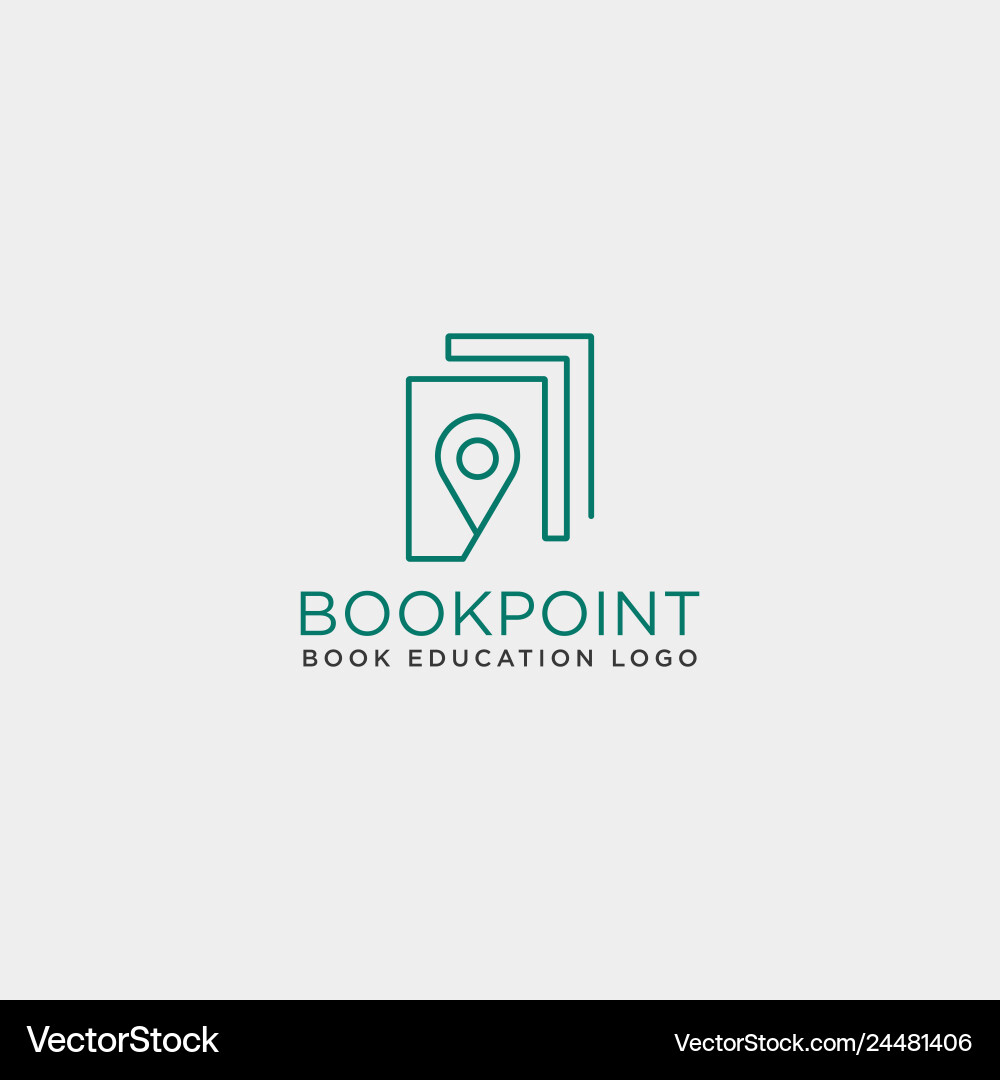 Book pin marker or navigation map simple line Book pin marker or navigation map simple line vector image