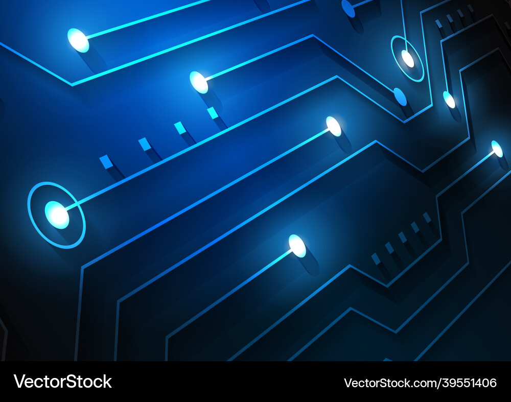 Circuit technology background with hi-tech digital vector image
