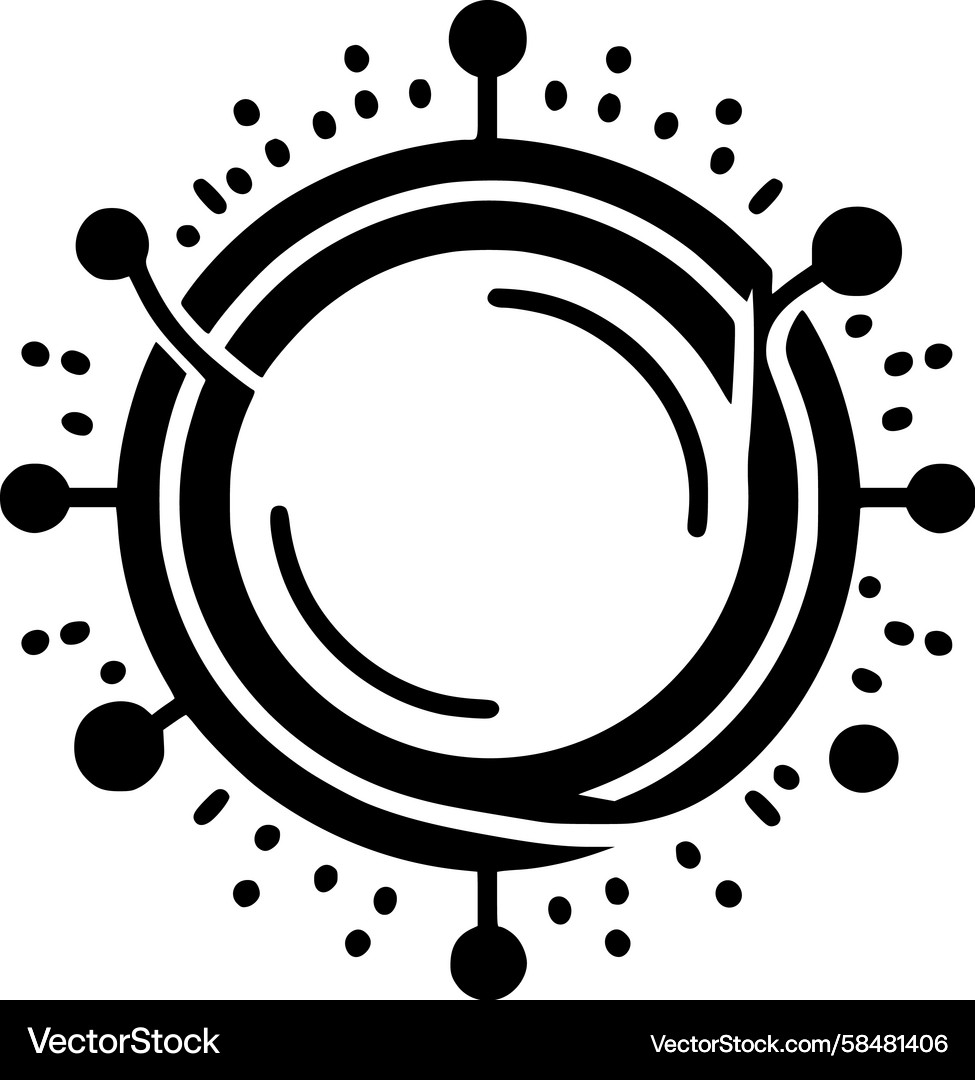 Connected Node Network Vector Image