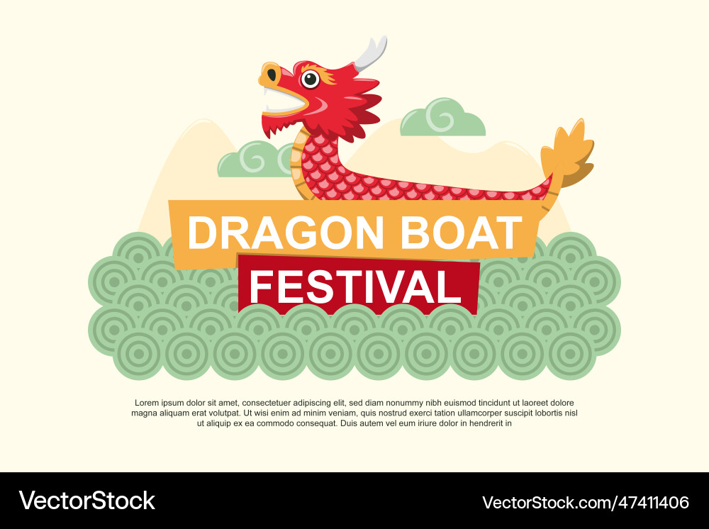 Dragon boat festival background Dragon boat festival background vector image