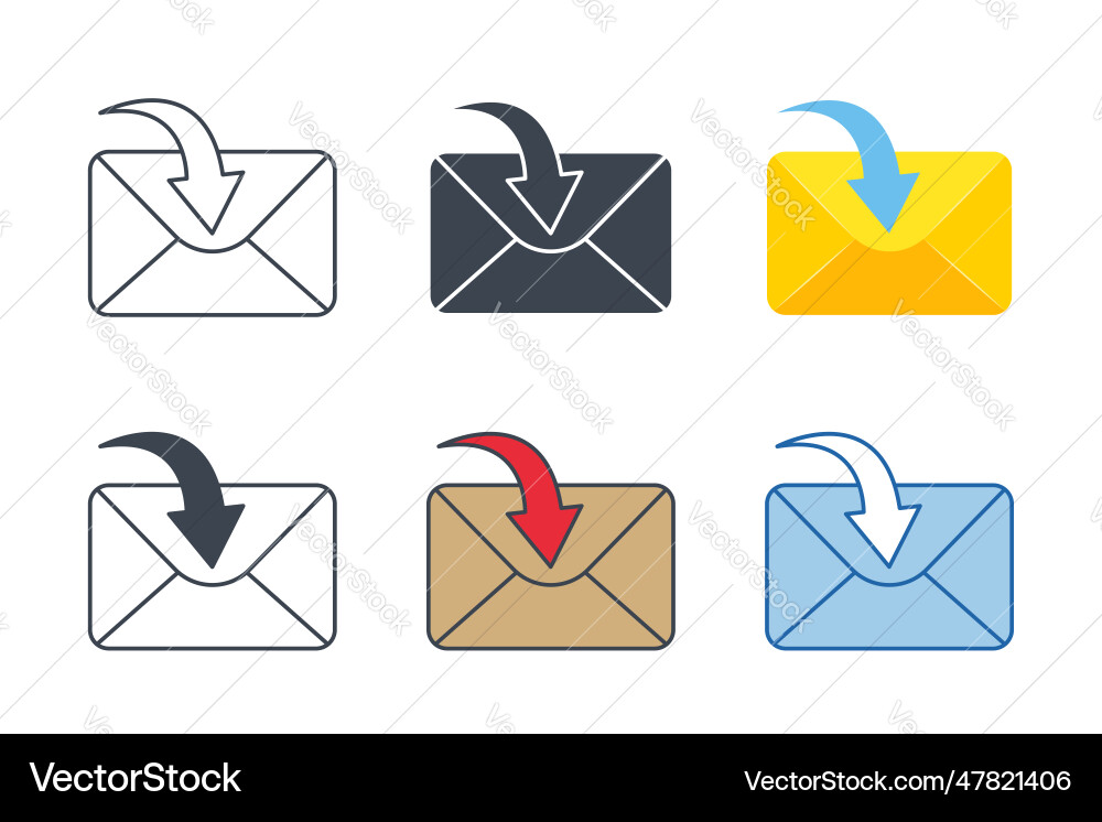 Email or envelope with check mark icon symbol Email or envelope with check mark icon symbol vector image