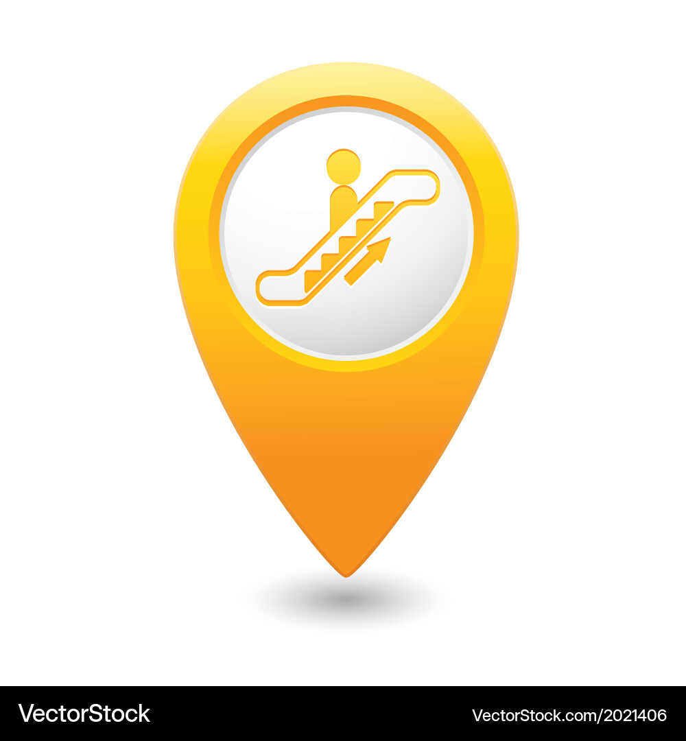 Escalator Icon - Navigation Pointer vector image