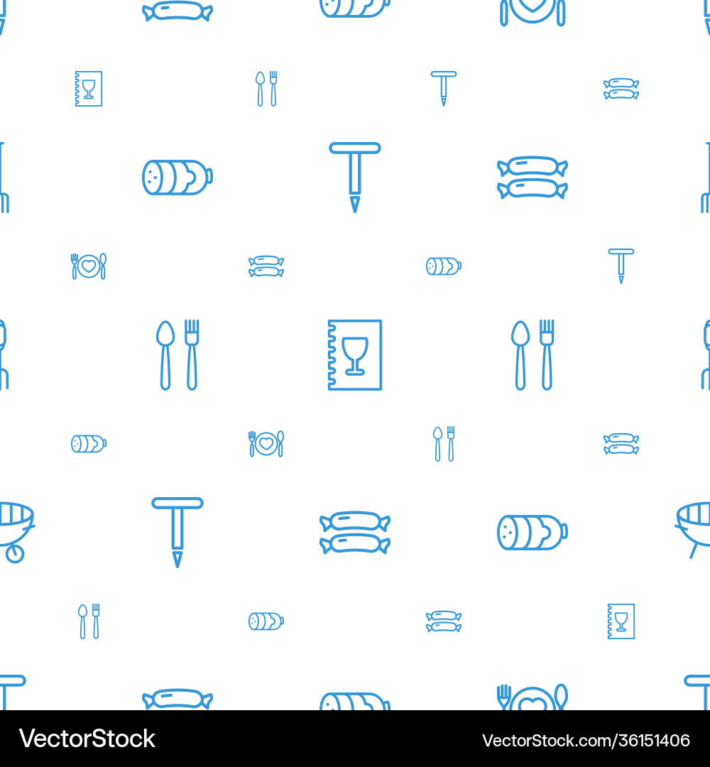 Fork icons pattern seamless white background Vector Image