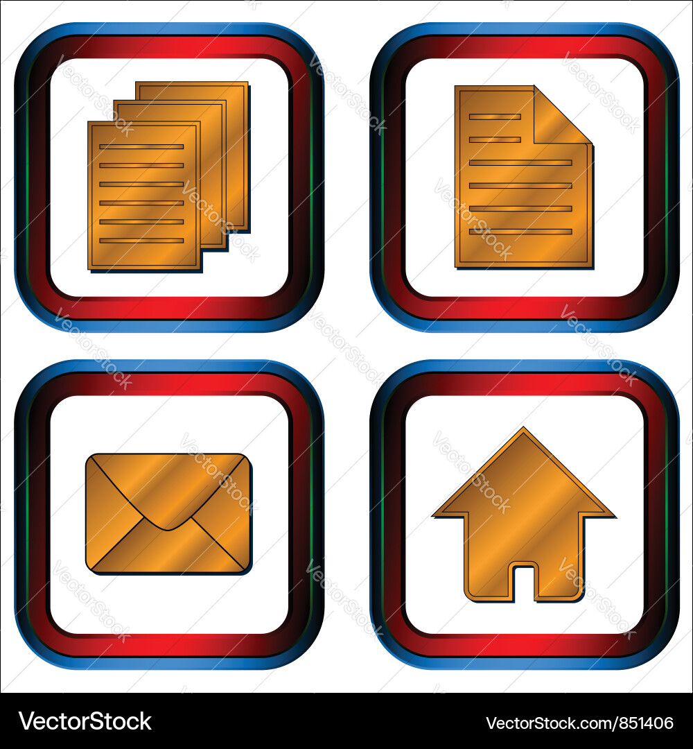 Four web icons Vector Image