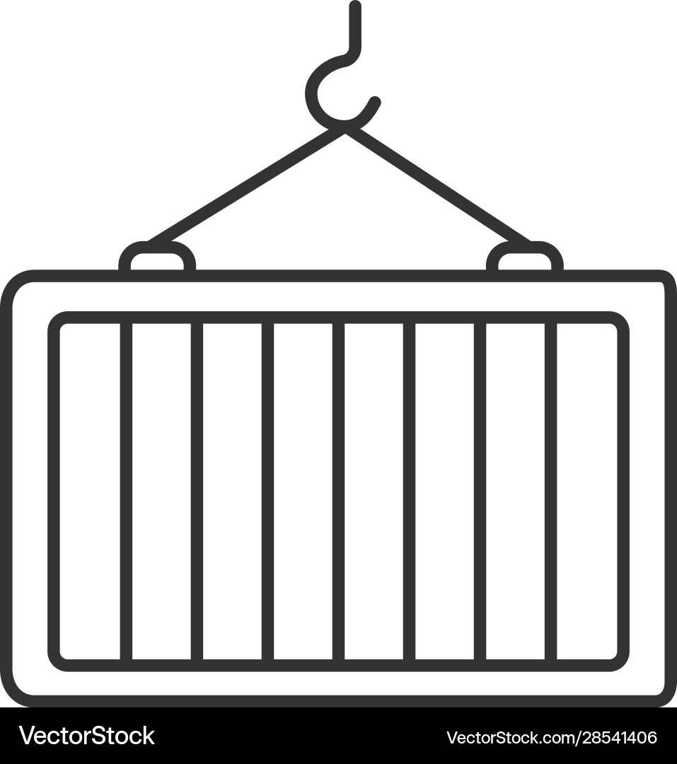 Intermodal container linear icon Intermodal container linear icon Vector Image