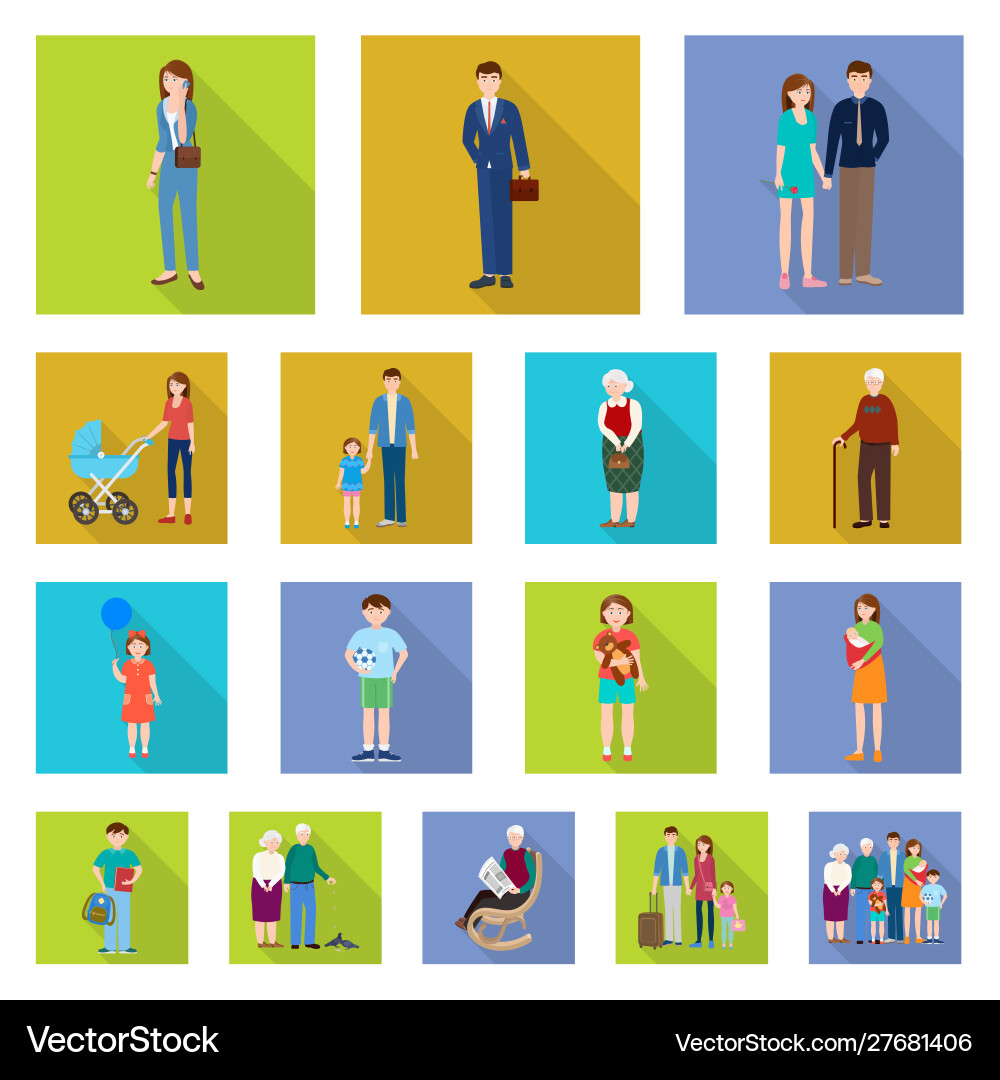 Isolated object generation and happy icon set Isolated object generation and happy icon set Vector Image