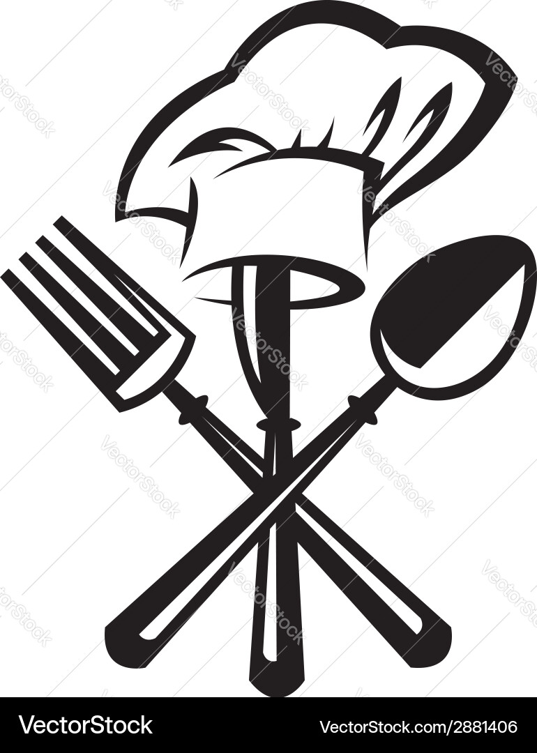 Knife fork and spoon Royalty Free Vector Image