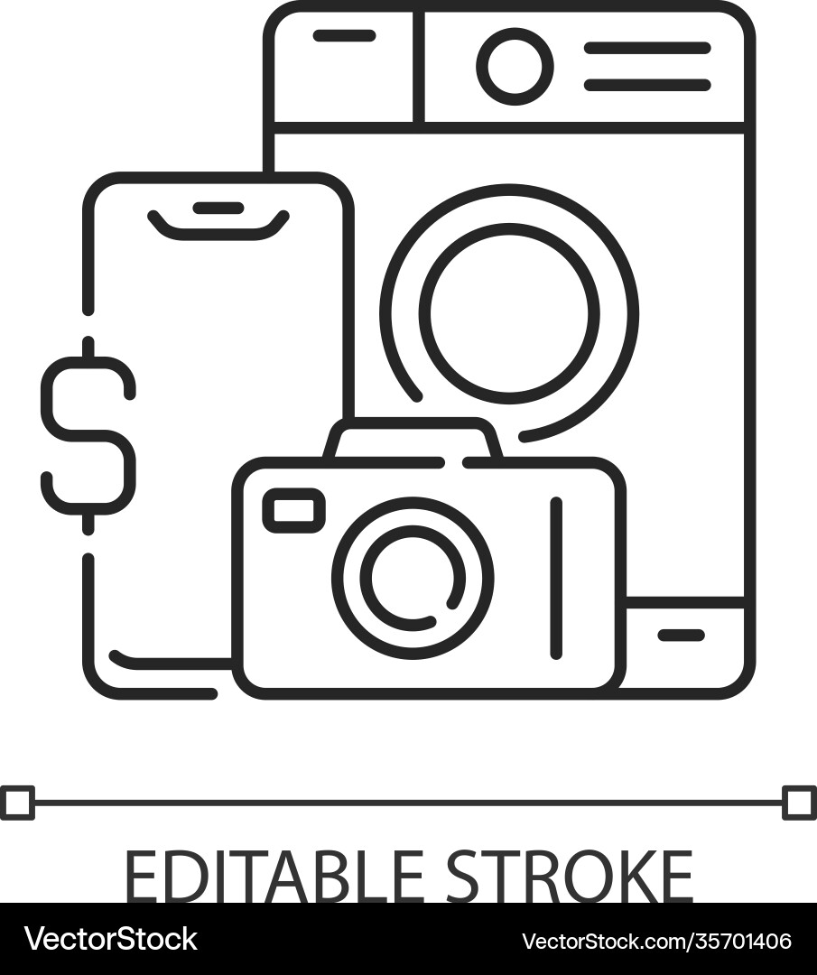 Pawn item linear icon Pawn item linear icon vector image